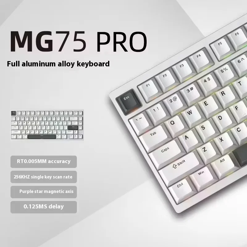 IROK MG75 Pro Aluminum CNC Magnetic Switch Keyboard 75% RGB Quick Release Gasket Hot Swap for PC E-sports Gaming Desktop Setup