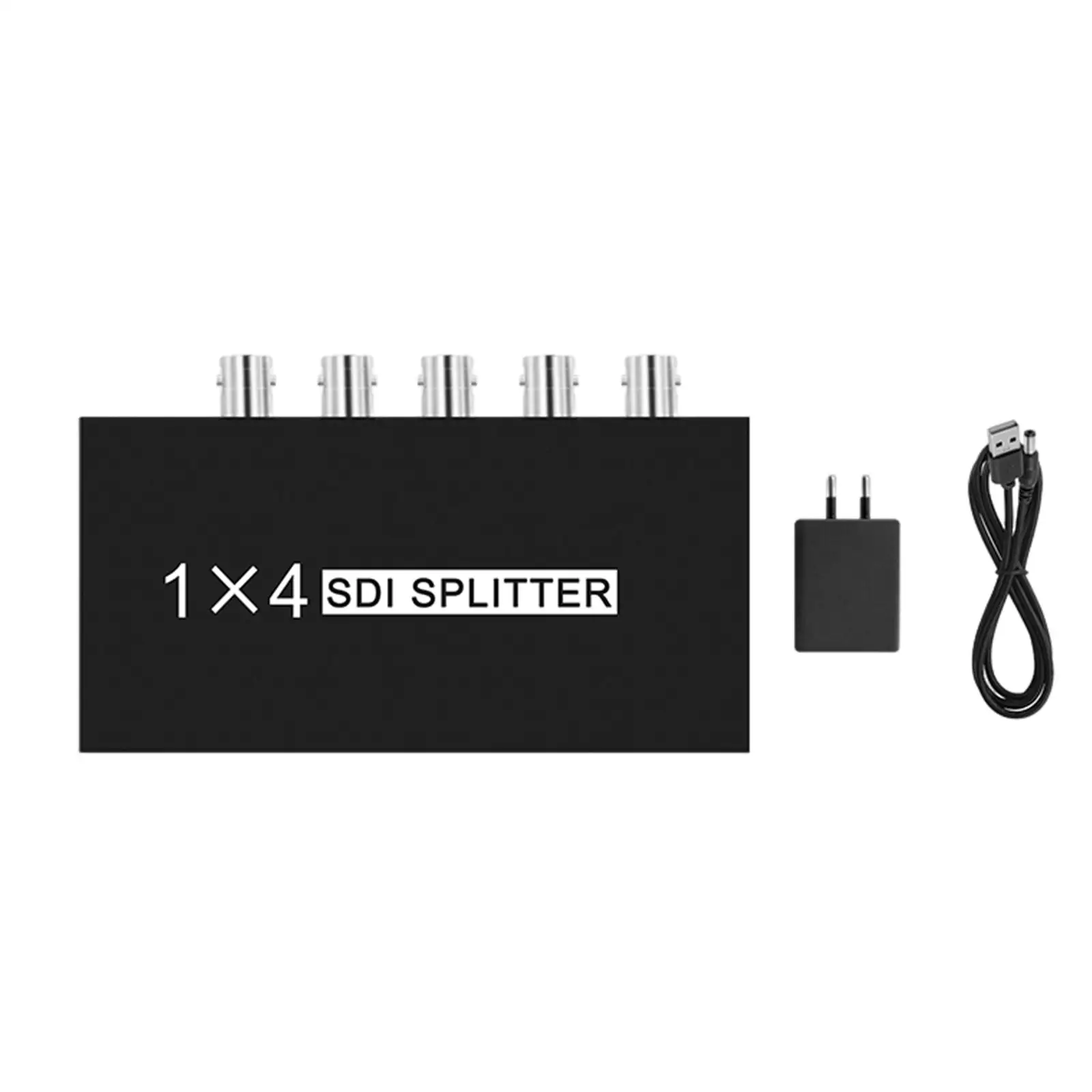 US Adapter Multimedia Transmission Switcher SD/HD/3G-Sdi 1080P Digital 1x4 SDI Splitter Support for Monitor Projector Camera DVR