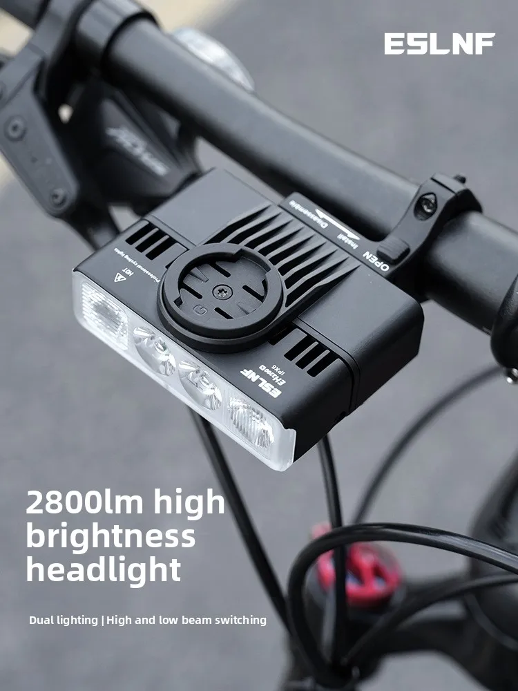 

ESLNF Waterproof 2800lumen 5000mAh Bike Headlight Usb Charging Riding Bicycle Front Lights Can Install Bicycle Computer