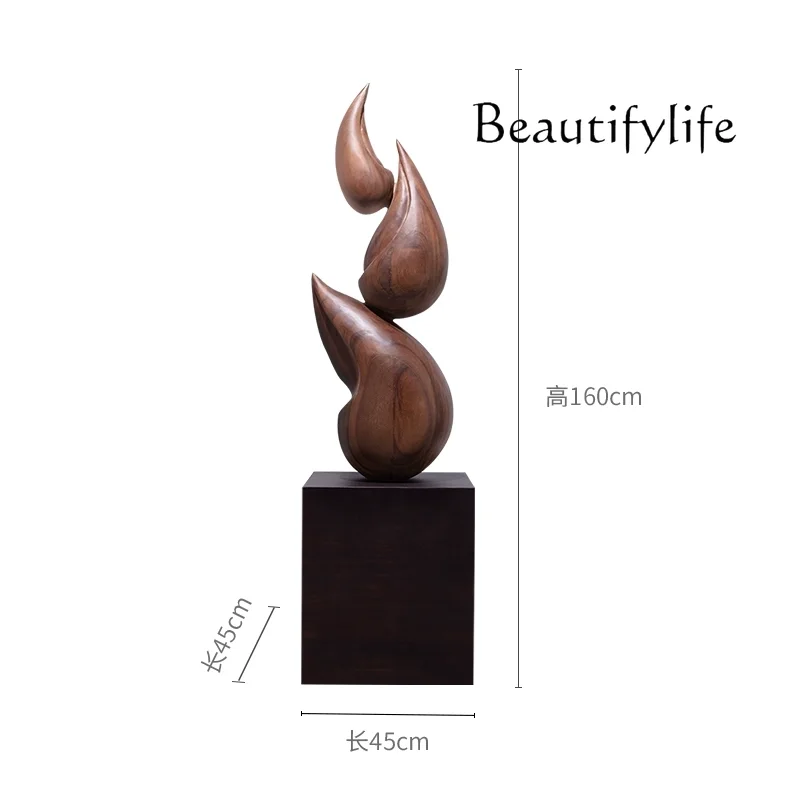 

Hotel lobby decoration ornament floor-to-ceiling large abstract sculpture artwork