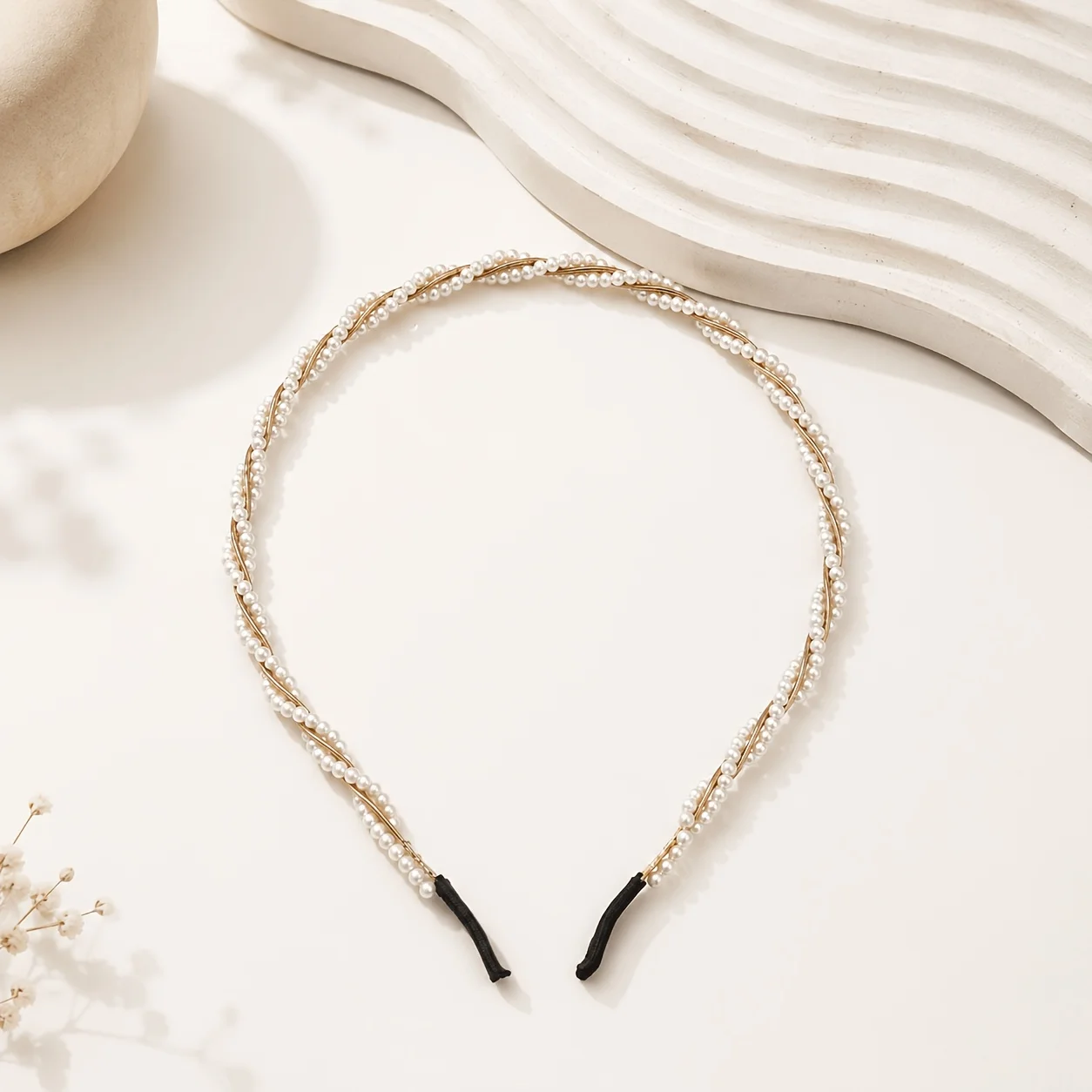 1pcs Fashion Simple and Versatile High end Pearl Hair Hoops for Women Girls Party Hair Accessories