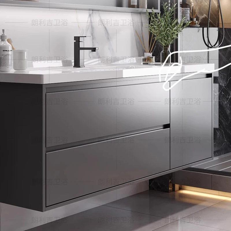 Organizer Storage Bathroom Cabinet Mirror Accessories Wall Toilet Display Partitions Cupboard Modern Gabinete Hotel Furniture
