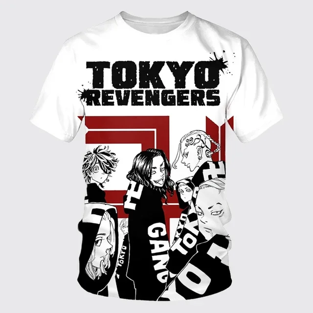 

2025 Japanese Hot Classic Anime Tokyo Revenge 3D Printed Unisex T-shirt Neutral Casual Street Style Short-sleeved Plus Size Top