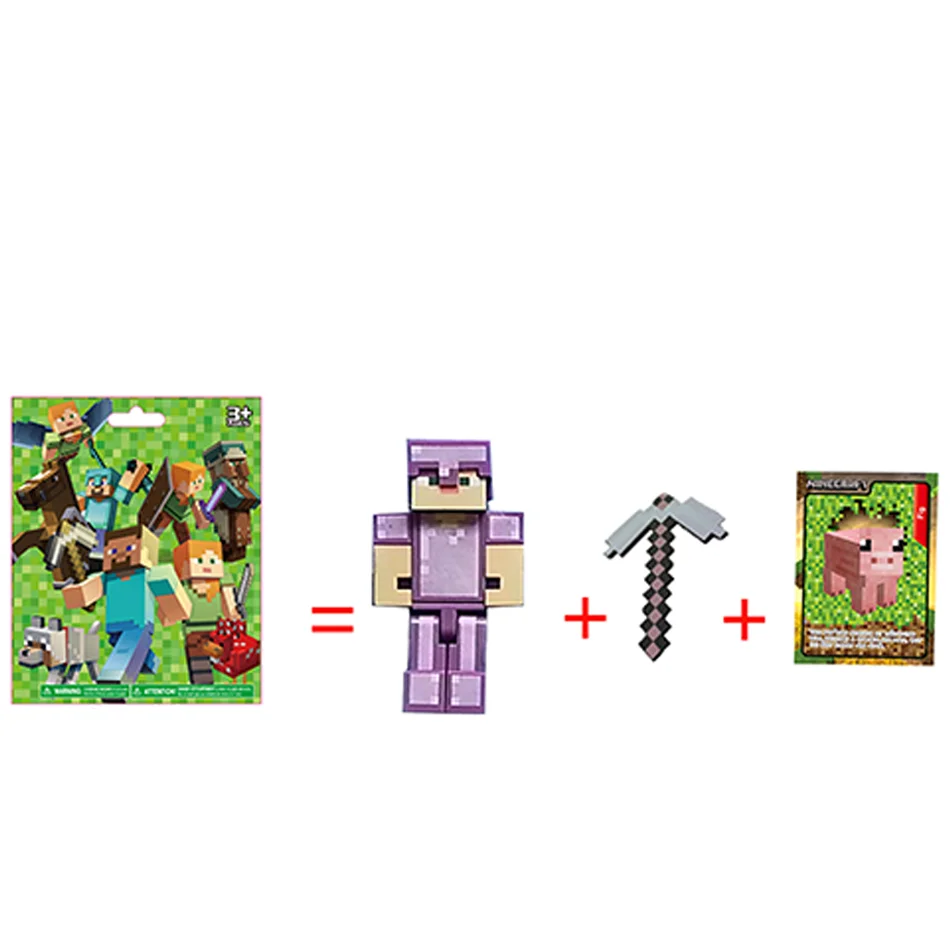 2-24pcs Anime Minecraft Figure Blind Box Action Figurine Doll Kits Collection PVC Model Toys Wholesale children Birthday Gift