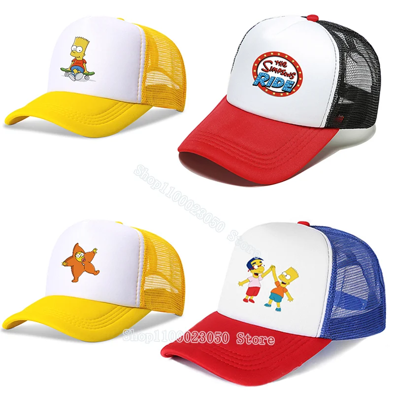 The Simpsons Children Baseball Cap Men Women Lovers Cartoon Summer Sunhat Boy Hip Hop Cotton Dad Hat Outdoor Sport Shade Cap