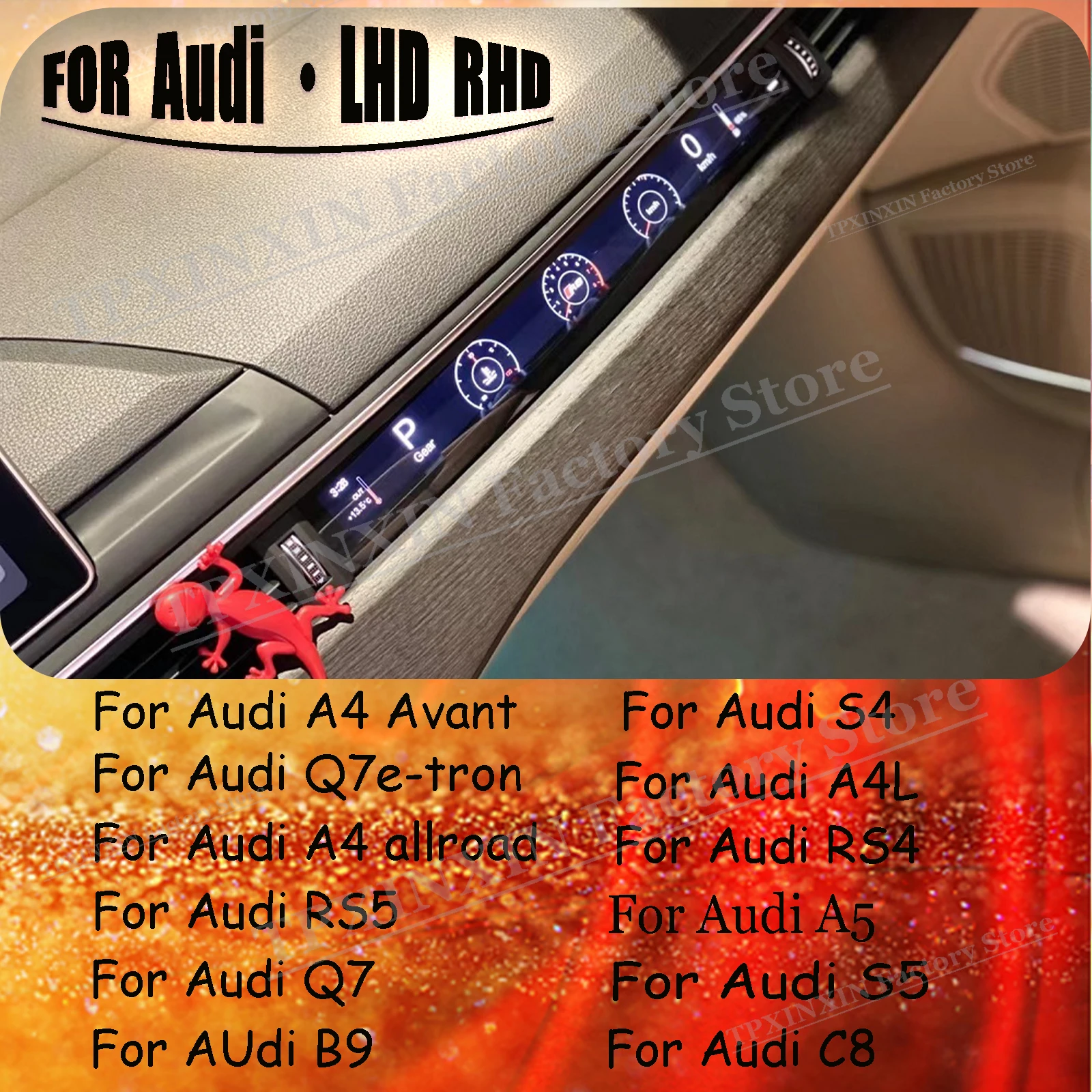 

LHD RHD LCD Instrument Cluster Display Virtual Cockpit Instrument FOR Audi A4L A4 S4 RS4 A5 S5 RS5 Q7 C8 B9 2017 2018 2019~2023