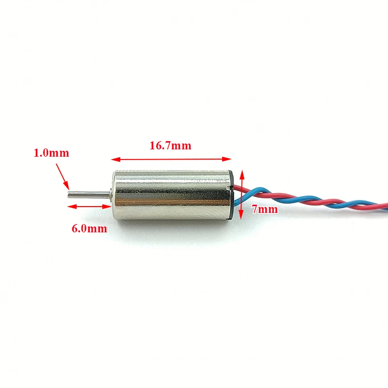 2PCS 0716 Mini 7mm*16mm Coreless Motor DC 3.7V 60000RPM High Speed 1mm Shaft Micro 716 Hollow Cup Engine DIY RC Drone Quadcopter