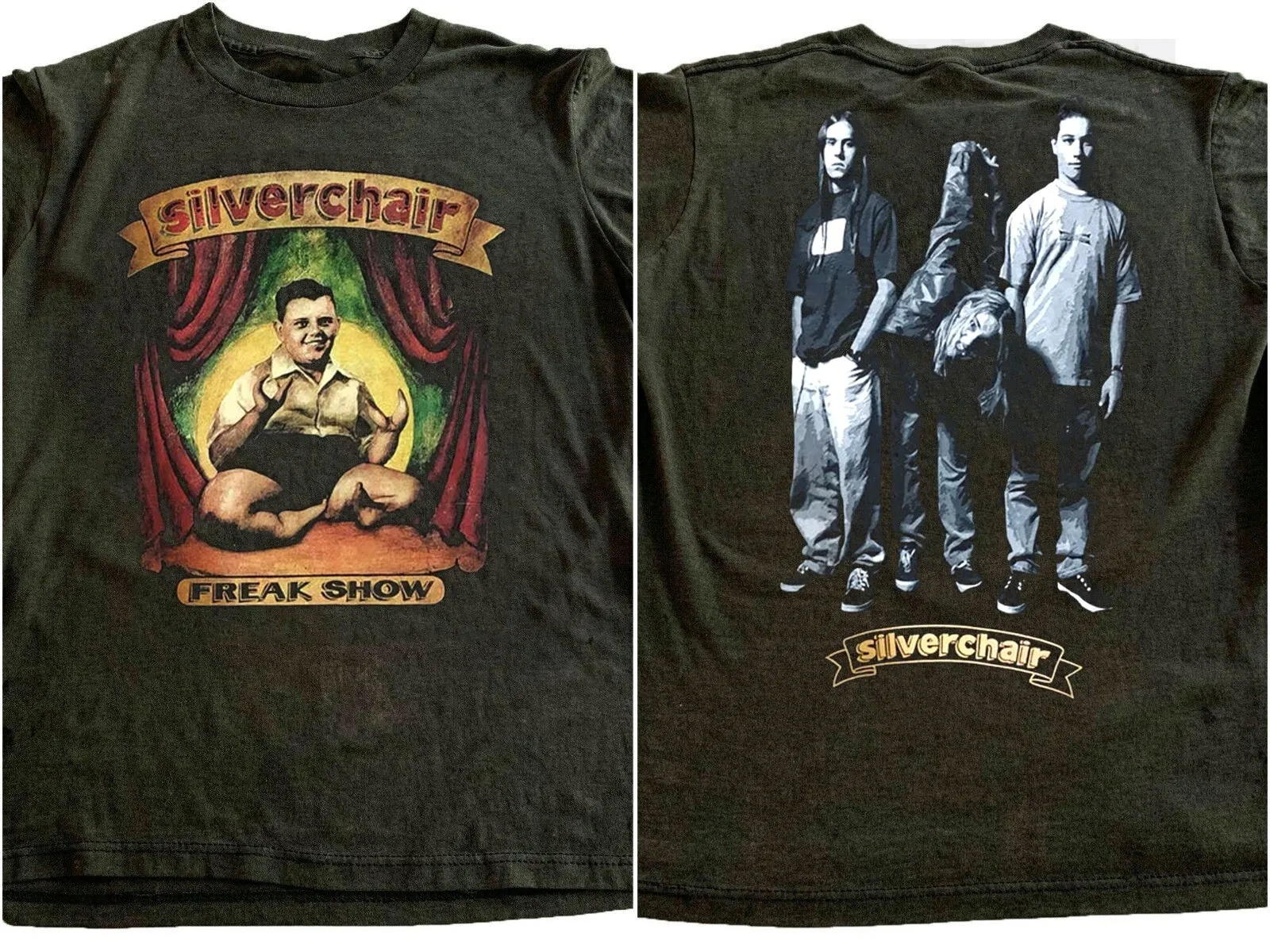 Silverchair - Freak Show 2 sided Basic Black Unisex T shirt Classic tee NH27693