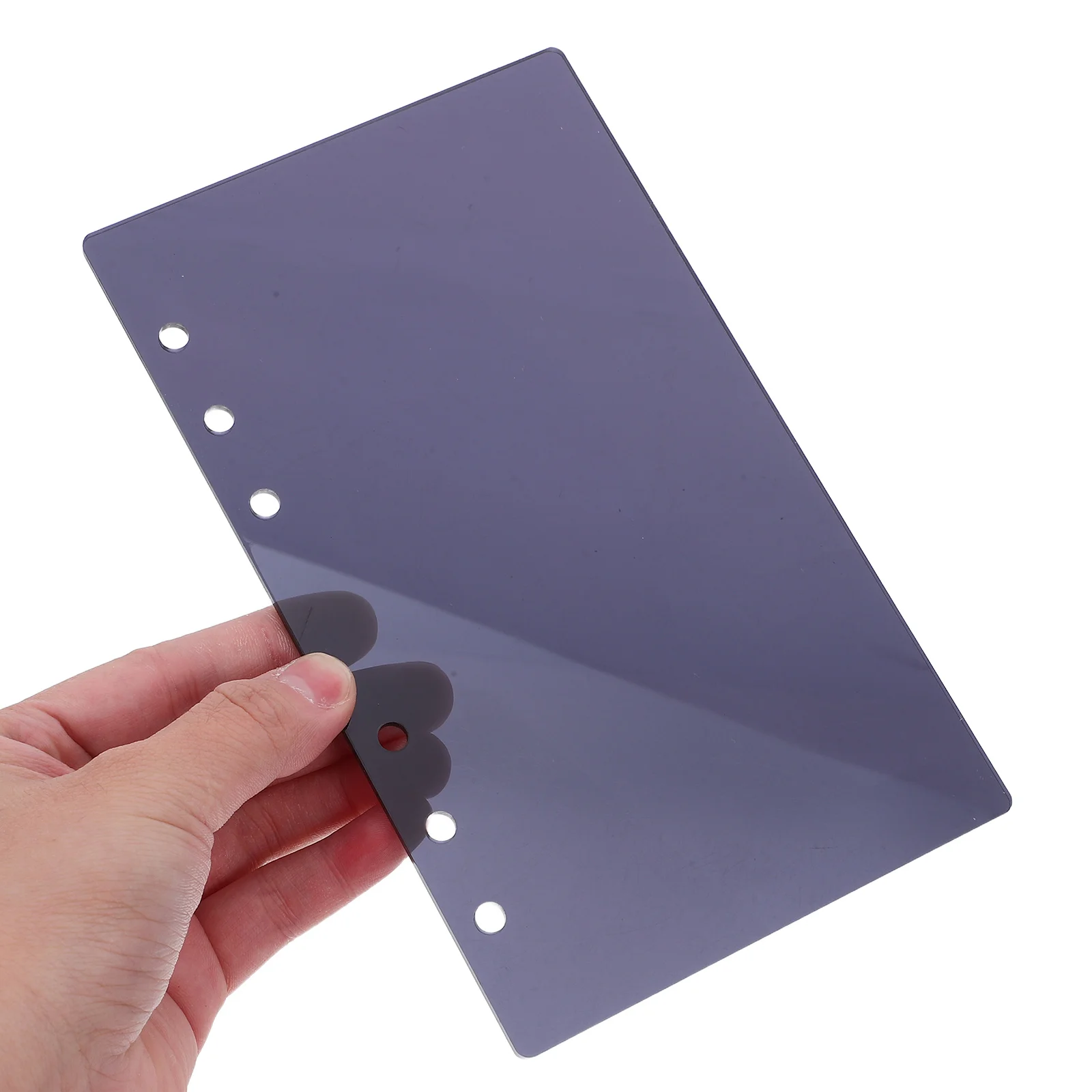 

A6 Acrylic Loose Leaf Binder Cover 6 Hole Refillable Reusable Planner Notebook Protector Portable Organizer A6 Binder Cover