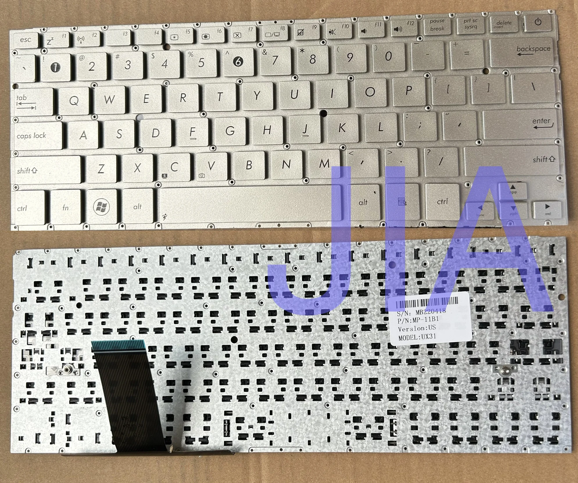 Keyboard For Asus Zenbook UX31 UX31A UX31E UX31L UX31LA UX31S Keyboard Silver , without Frame