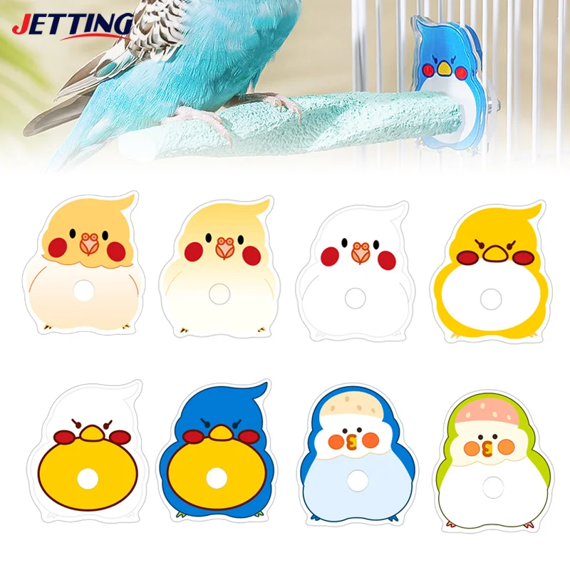 Cute Cartoon Bird Station Frame Gasket Acrylic Station Pole Gasket Cage Bird Cage Acrylic Springboard Station Pole Gasket Cage