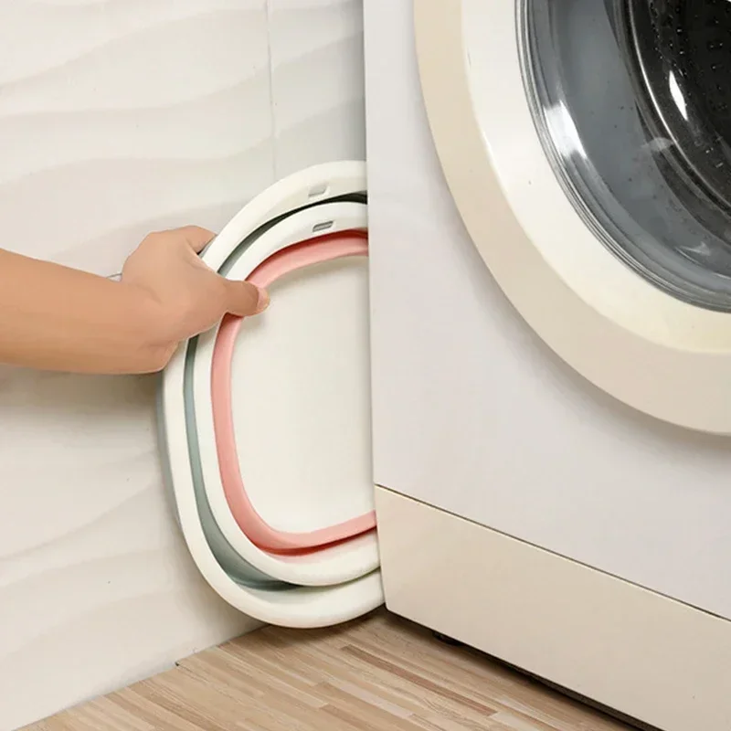 Portable Wash Basins Plastic Folding Basins Dorm Room Essentials Foldable Bucket Basin Wash Basin Bathroom Kitchen Accessories