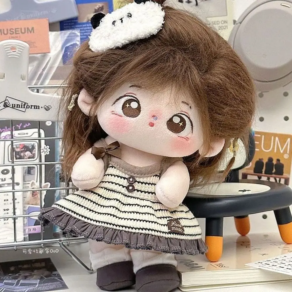 Mooi ontwerp 20 cm katoenen poppenkleertjes dress-up cartoon pluche poppenkleertjes 1 set kawaii katoen pluche poppen rok kindercadeau