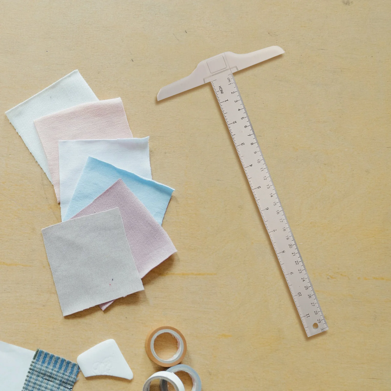 

Plastic Ruler 30cm T Shape Double Scale Measuring Tool for Drafting Drawing 2pcs School Office Stationery Accessory