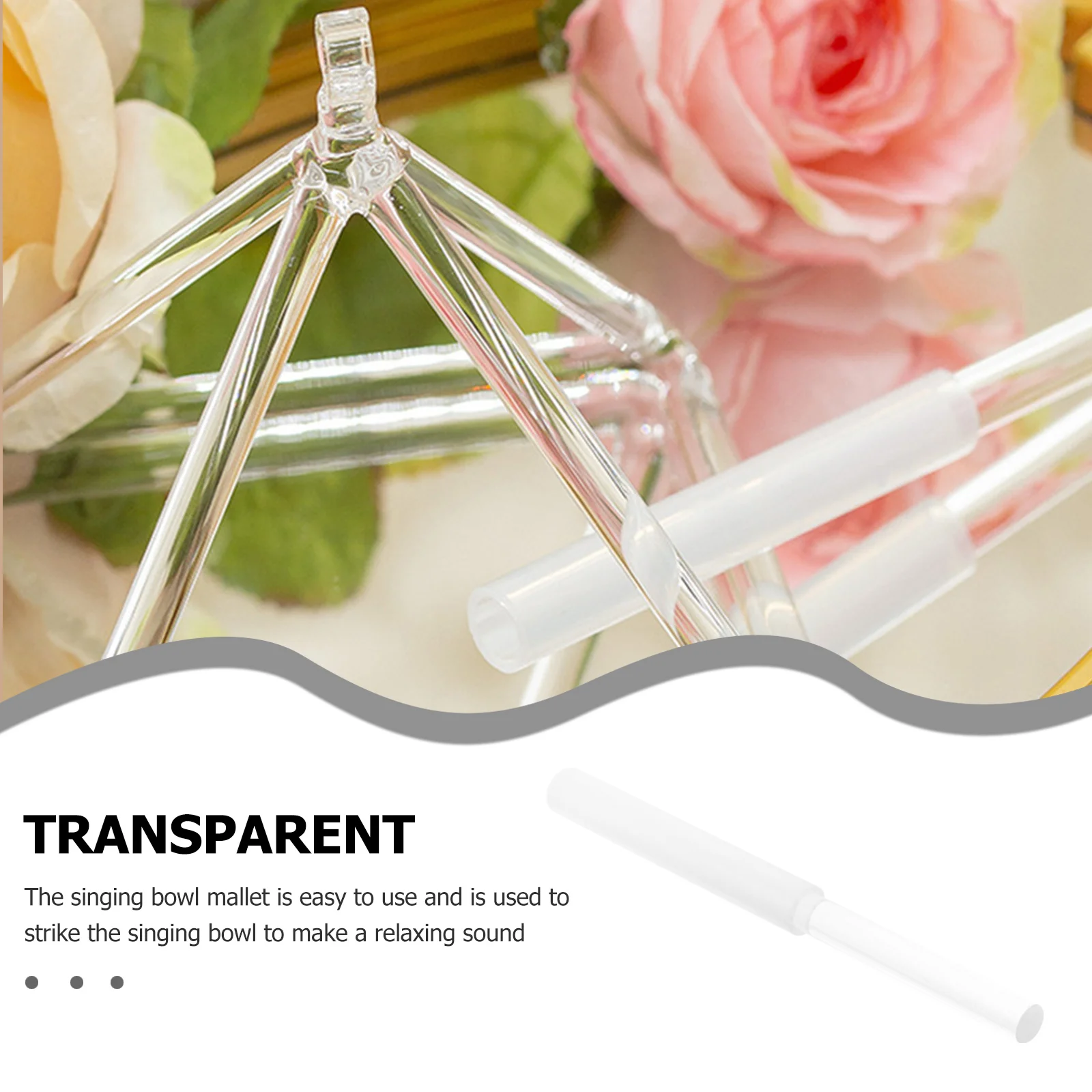 

Crystal Singing Bowl Mallet Meditation Sound Bowl Striker Rod Lightweight Easy Use Anytime Anywhere Safe Materials Relaxing