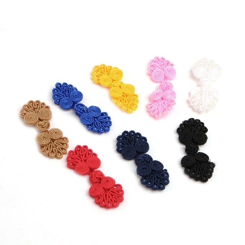 Chinese Knots for Frog Buttons 10 Pairs Cheongsam for Tang Suit Handmade for Mother Grandmother Relxing Accessory