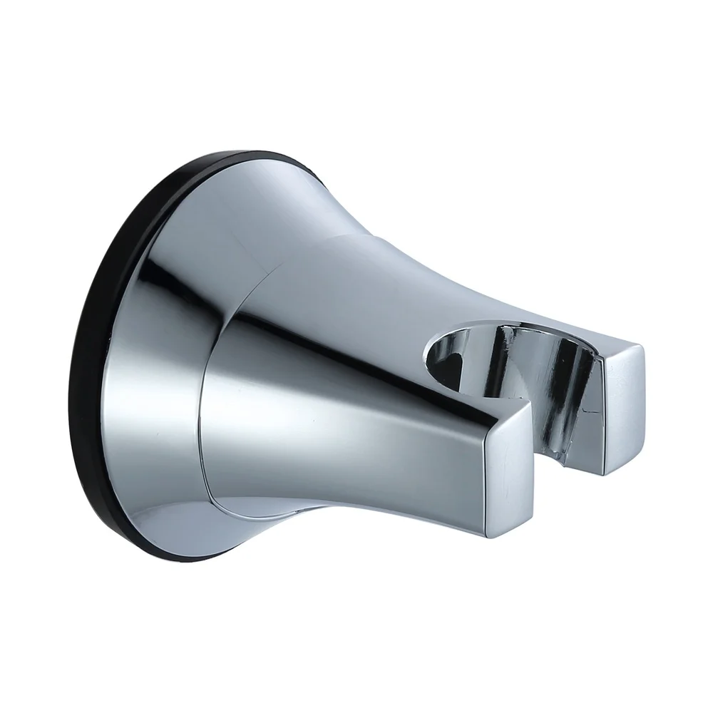 

Hand Shower Holder Chrome Wall Bracket Suction Cup or Screw Mount Easy Installation Compatible with Standard Size Handshowers