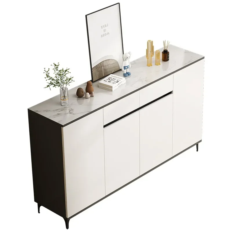 Advanced side cabinet against the wall, home kitchen cabinet, modern minimalist tea cabinet, living room, light luxury