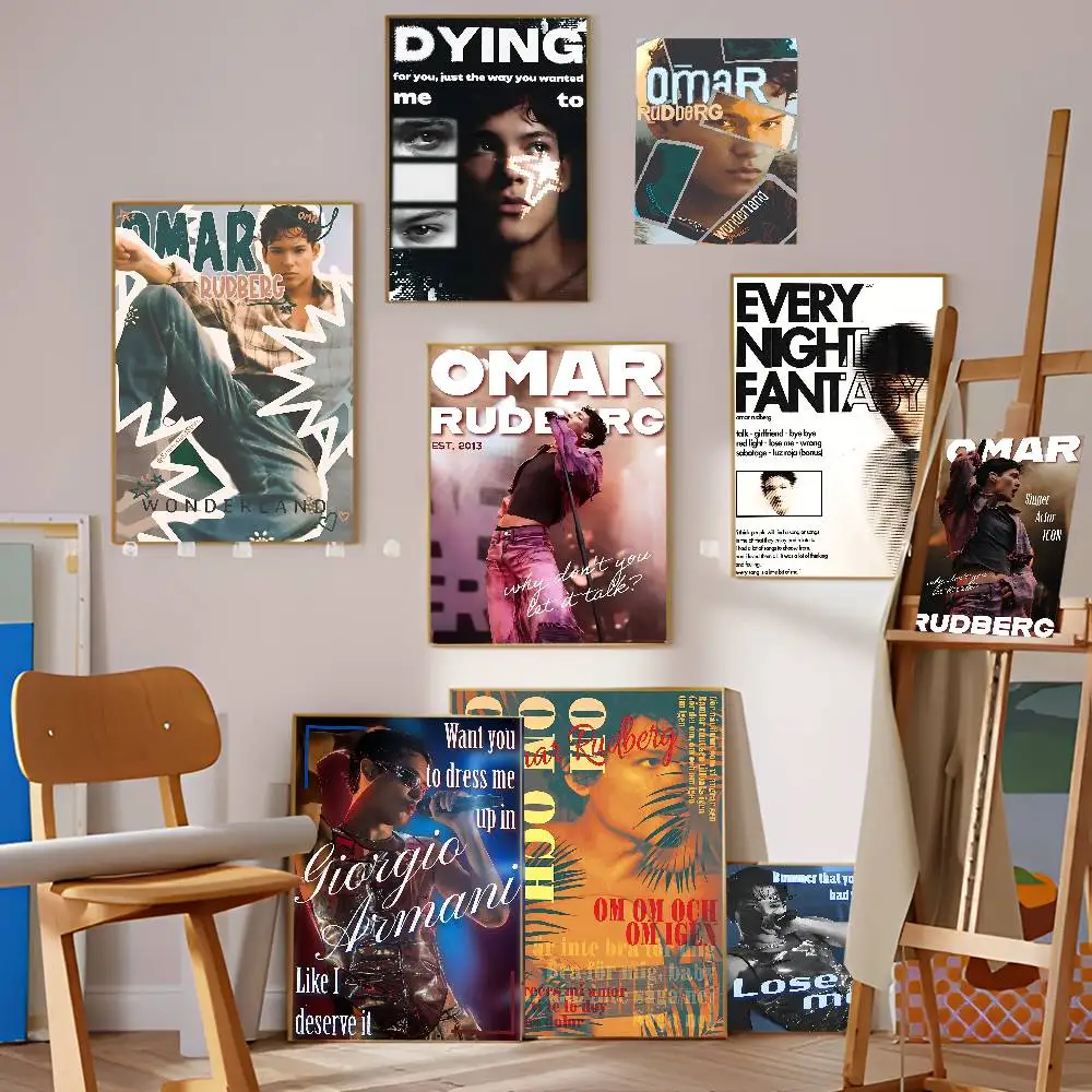 RAP O-Omar R-Rudberg Self-adhesive Art Poster Whitepaper Prints Posters Artwork Aesthetic Art Wall Painting