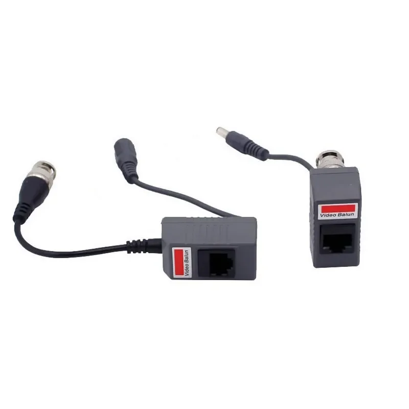 5 pair 2 in 1 CCTV Camera Video Balun Transceiver Connector BNC UTP RJ45 Video and Power over CAT5/5E/6 Cable Security