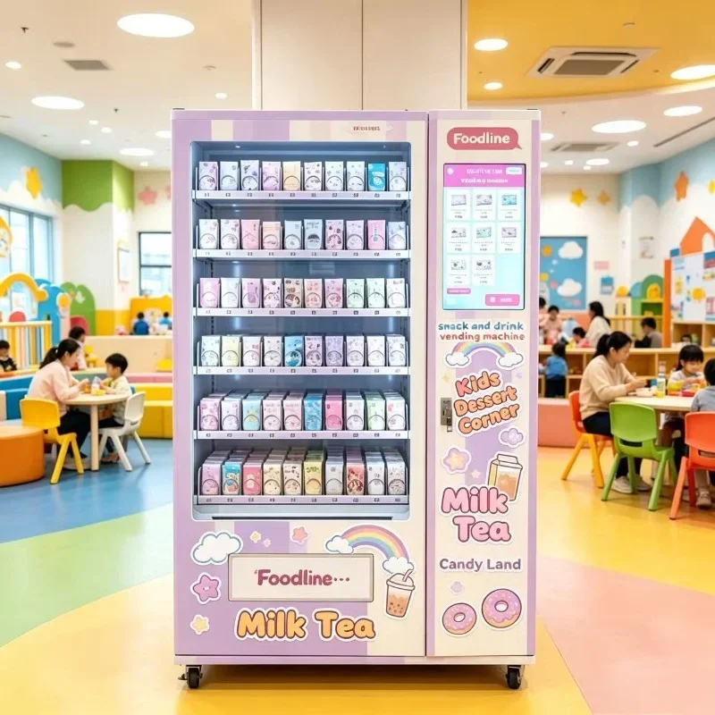 Indoor Snack & Drink Vending Machine Automatic Combo Beverage Vending Machine Small Business Vending Dispenser Unit