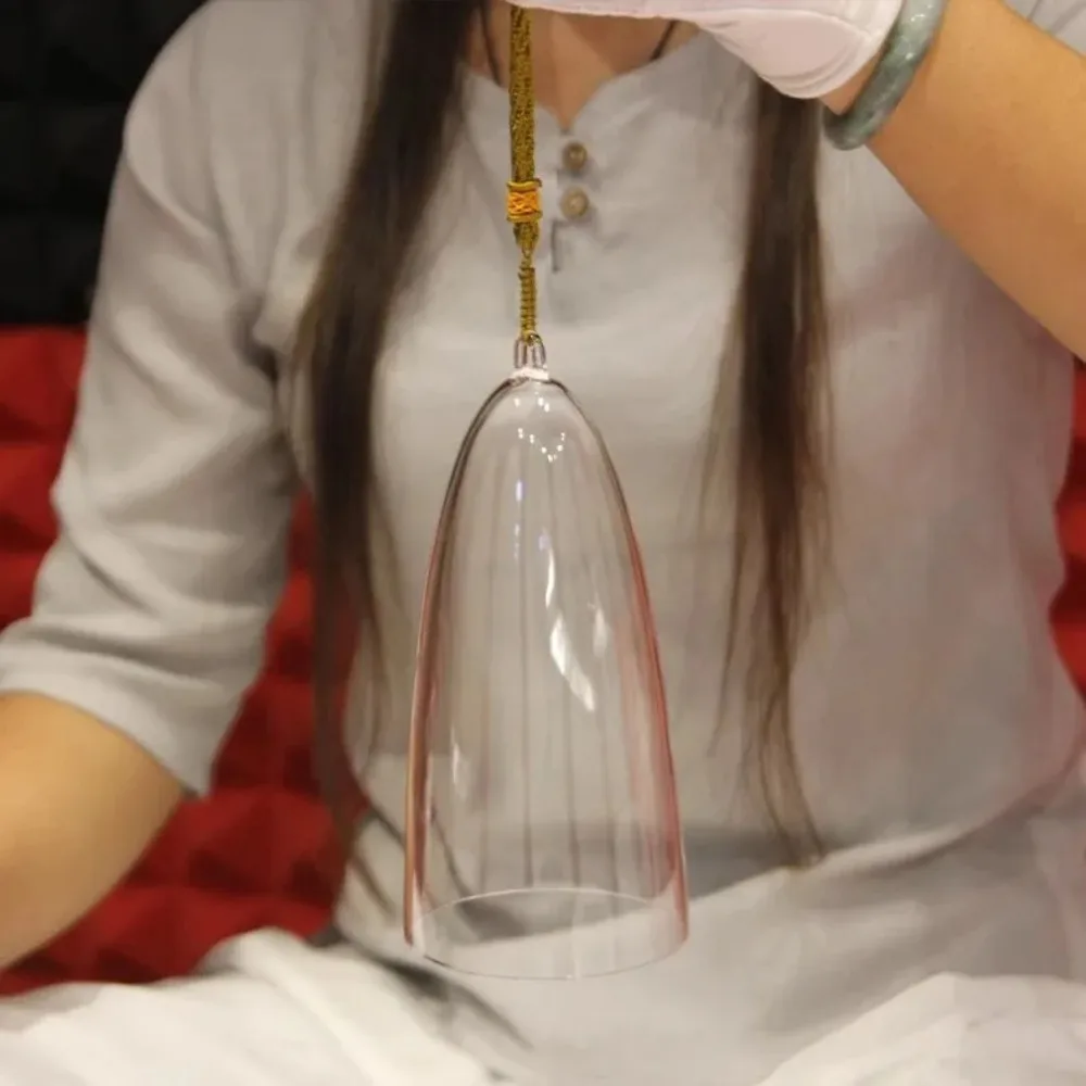 4-4.75 inch Transparent Crystal Bell Yoga Meditation Clear Crystal Singing Bowl Sound Healing Quartz Bowls Handmade Percussion Instruments
