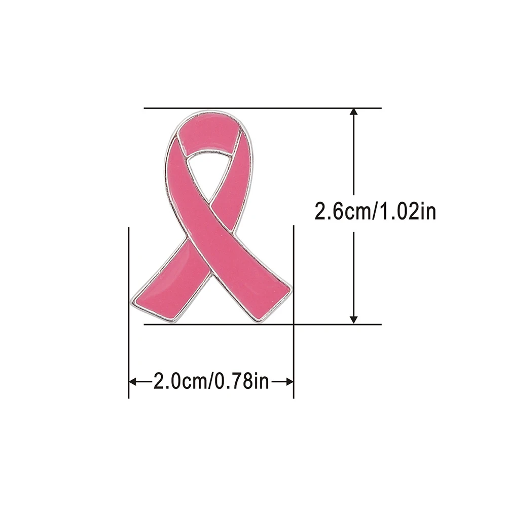 Multicolor Ribbon Pin 20 Pcs Official Ribbon Brooches Breast Cancer Awareness Lapel