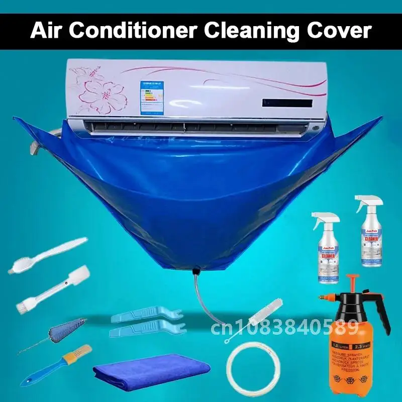 15pc Air Conditioner Cleaning Cover Kit With Clean Tools Waterproof Dust 118cm Protection Bag for Air Conditioners Cleaner Set