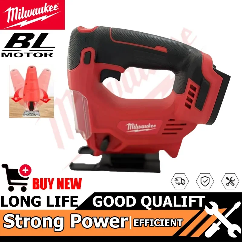 

2026 Milwaukee Tool Electric Jigsaw Portable Cordless Saw Multi-Function Wood Cutting Woodworking Machines For 18V Battery