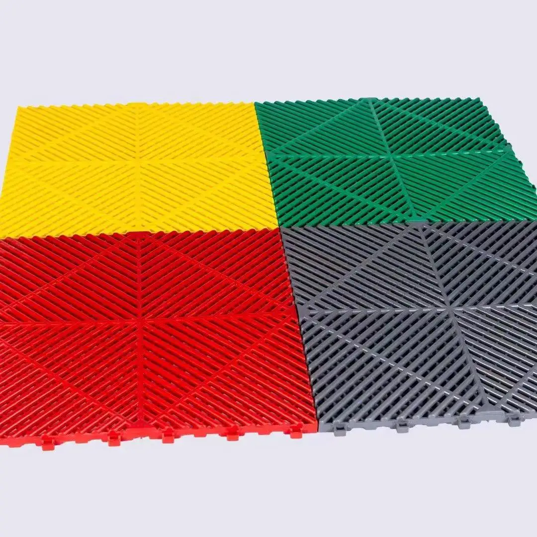 

Interlocking Garage Plastic Flooring Injection Molding For Car Wash Grate Floor Tile Plastic Garage Floor Tiles