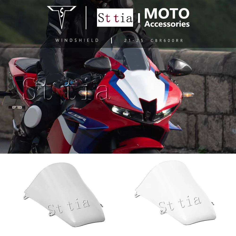

2025 CBR600RR Windscreen For Honda CBR 600 RR 600RR 2021- Windshield Motorcycle Accessories Visor Double Bubble Wind Deflector