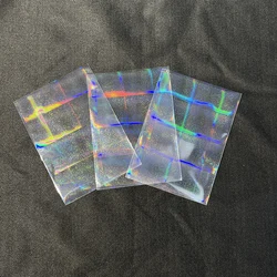 50PCS Multiple Sizes Flash Point Holographic Sleeves Foil Shinny Laser Flashing Kpop Photo Card Sleeves TCG Foiling Game Card