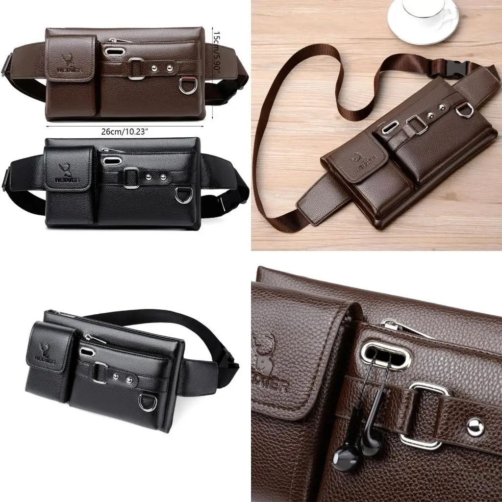 

D46D Fashion Single-Shoulder Multi-Function Large Capacity Waist Bag Men's Chest Bags