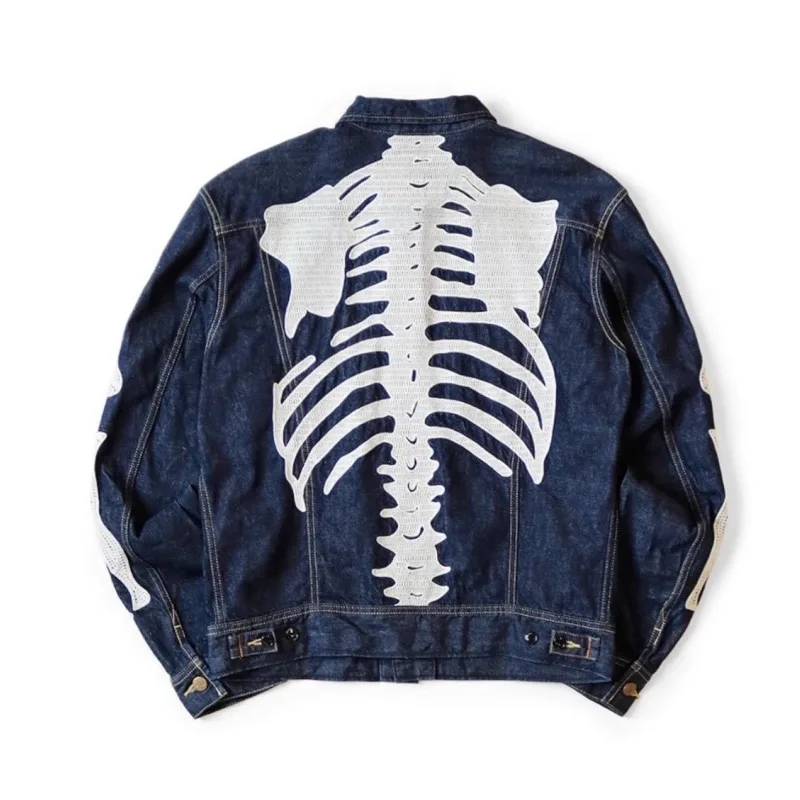 جاكيت دنيم فضفاض مطرز بأسلوب هارواكي هاتا الياباني من كابيتال، ملابس خارجية بياقة للرجال والنساء، مناسب للربيع والخريف، مصنوع... #3