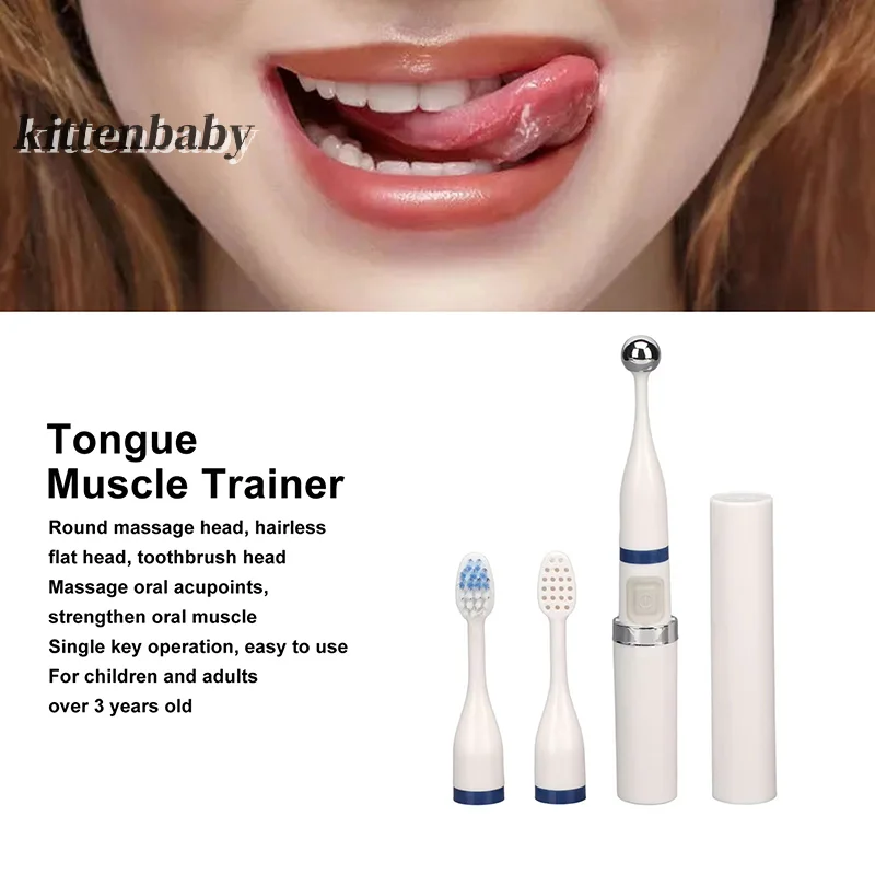 Electric Mouth Trainer Tongue Muscle Training Massager Oral Rehabilitation Trainer For Adult Kids Electric Tongue Massager