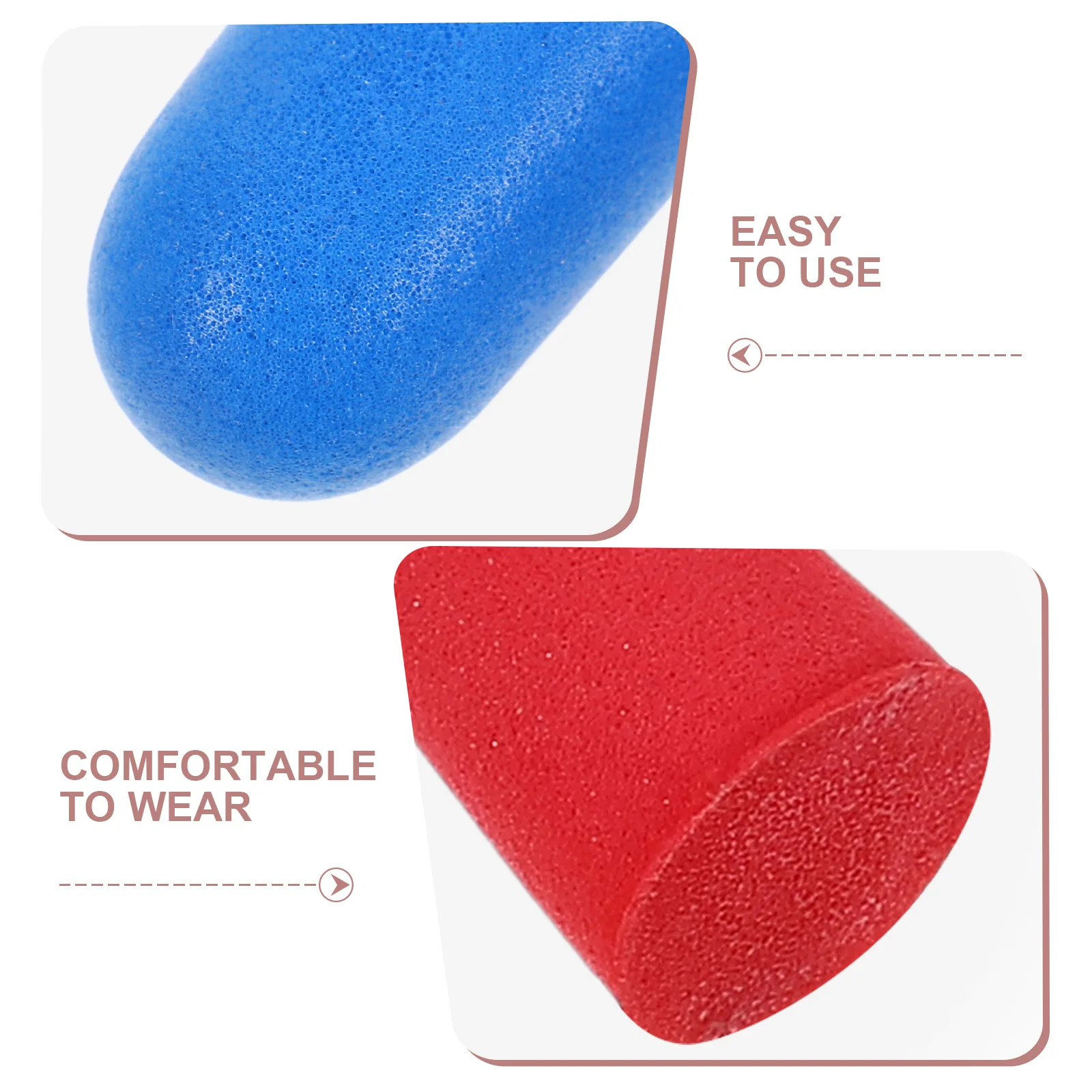 소음 방지 귀마개 부드러운 저속 소재 일반 청력 보호 핑크 옐로우 그린 레드