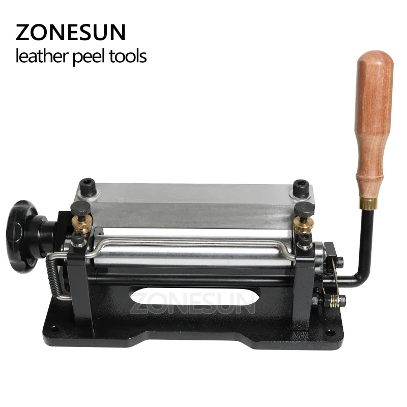 ZONESUN 806 Manual Leather Skiver Leather Peel Tools DIY Shovel Skin Machine Leather Splitter Plastic Knife Cutter