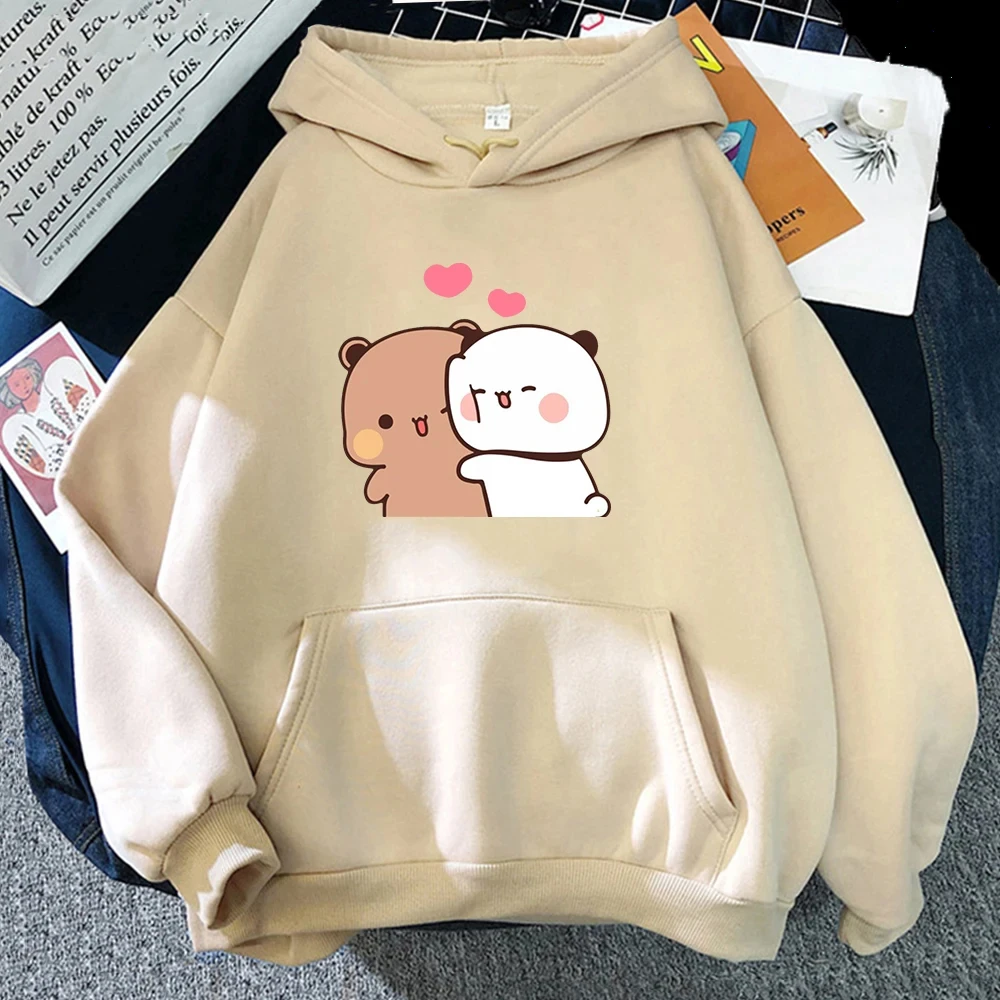 Sweatshirt Kawaii Harajuku Rundhals ausschnitt Harajuku Unisex bedruckte Kleidung Tops Cartoon Panda Bubu und Dudu Frauen Plus Size Hoodie