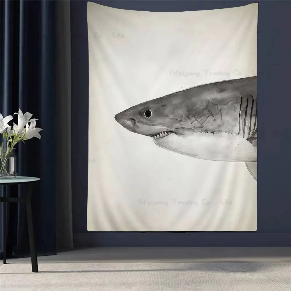 

Vintage Animal Killer Whale Hammerhead Shark Hanging Bohemian Tapestry Home Decoration Bohemian Decoration Divination Art Decor