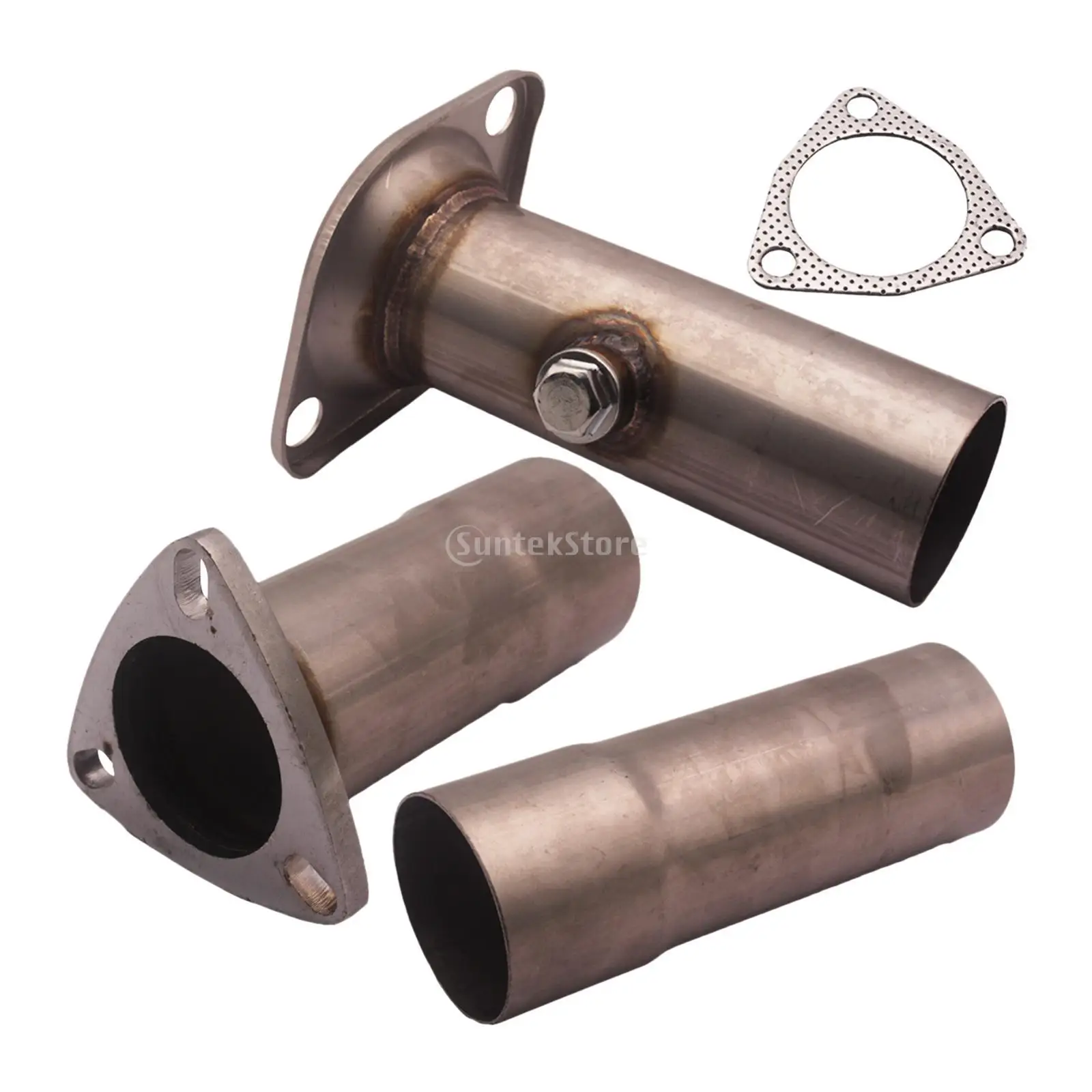 

3pieces 2.5" Cat Exhaust Pipe Converter Set for Honda / Acura B/D /H/K/F-Series Engine Swap (NOT A DIRECT BOLT-ON)