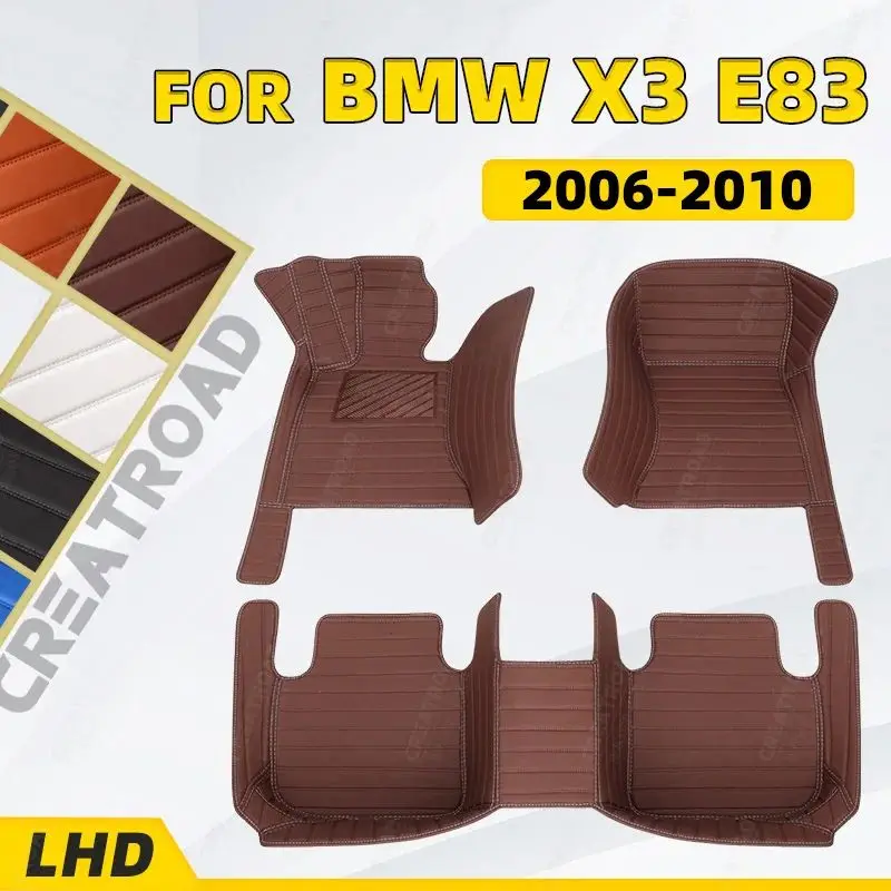 Custom Car floor mats for BMW X3 E83 2006 2007 2008 2009 2010 auto foot Pads automobile carpet cover interior accessories