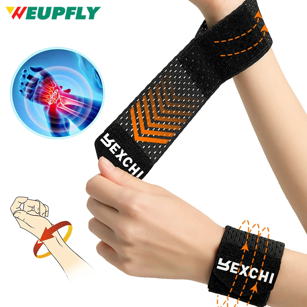 1/2Pcs Wrist Brace Adjustable Wrist Support Wrist Straps for Fitness Weightlifting,Wrist Wraps Wrist Pain Relief Highly Elastic