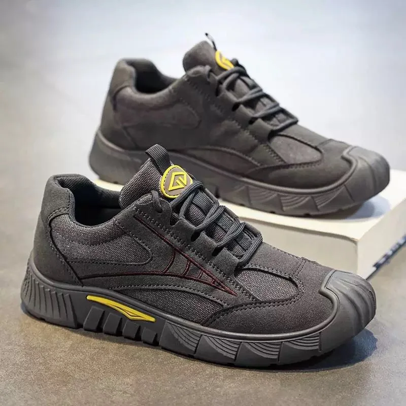 Men\'s Hiking Shoes Suede Leather Outdoor Shoes Wear-resistant Men Trekking Walking Hunting Tactical Sneakers  zapatos