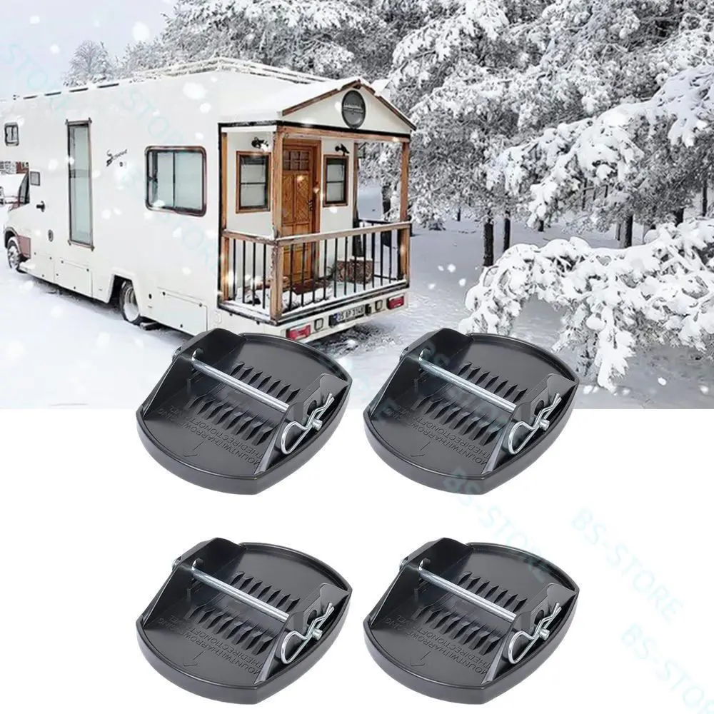 

Универсальные подушечки для домкрата прицепа на колесах, простая установка, выравниватель, поддержка ног колеса, универсальный адаптер для поддержки ног на колесах