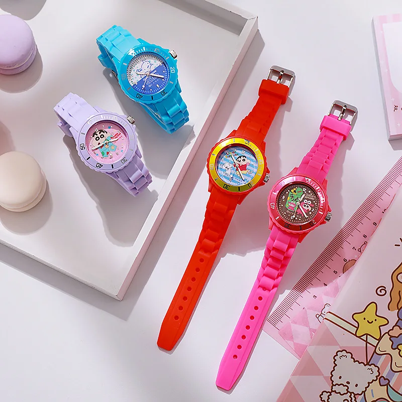 Crayon Shin-chan Children\'s Watches Cartoon Creative Students Silicone Quartz Watch Fashion Outdoor Sports Waterproof Wristwatch