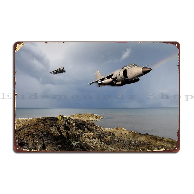 Sea Harriers Over The Falklands Metal Plaque Poster Living Room Garage Customize Wall Decor Garage Decoration Tin Sign Poster