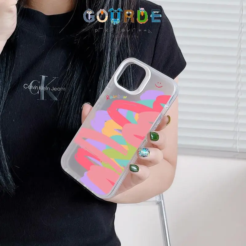 

Gourde Graffiti Rainbow Patterns Phone Case for Iphone 16 15 14 12 13 11 Pro Max Ip 7 8 Plus Iphon X Xs Xr Xs Max