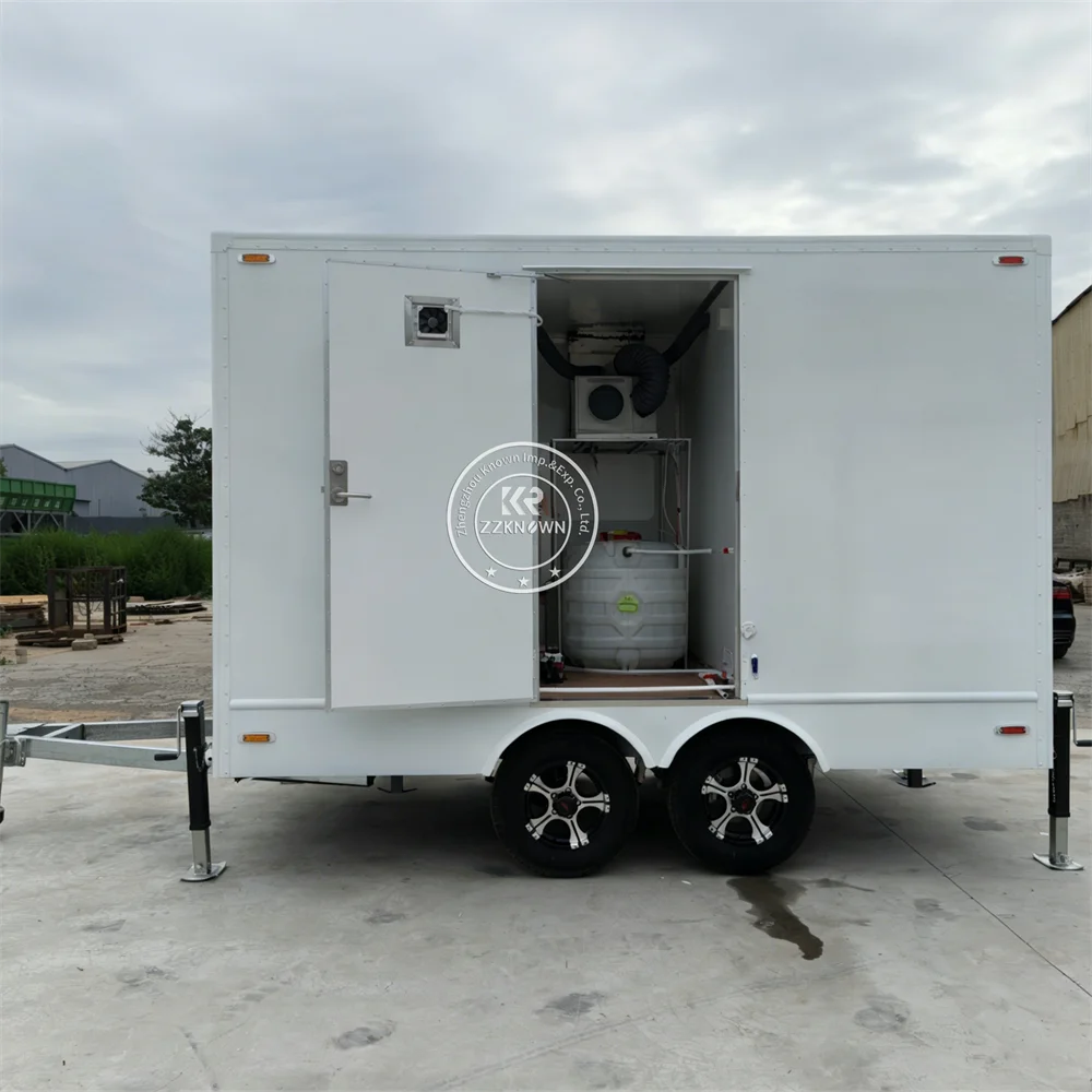 Deluxe Portable Washroom Factory Direct estroom Trailer Commercial Heavy Duty Mobile Toilet Trailer  For Sale