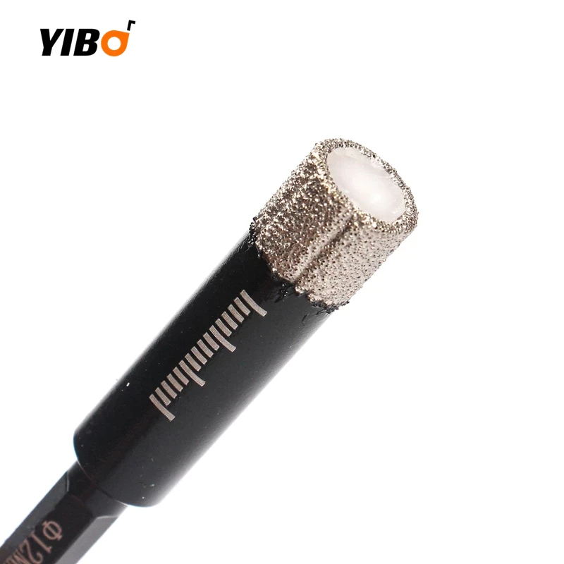 6/8/10/12Mm Hút Chân Không Chia Lửa Bằng Đồng Nguyên Kim Cương Khô Khoan Cho Đá Hoa Cương Lát Đá Hoa Đồ Gốm Thủy Tinh lỗ Thấy Lục Giác Tay Cầm Dao Cắt
