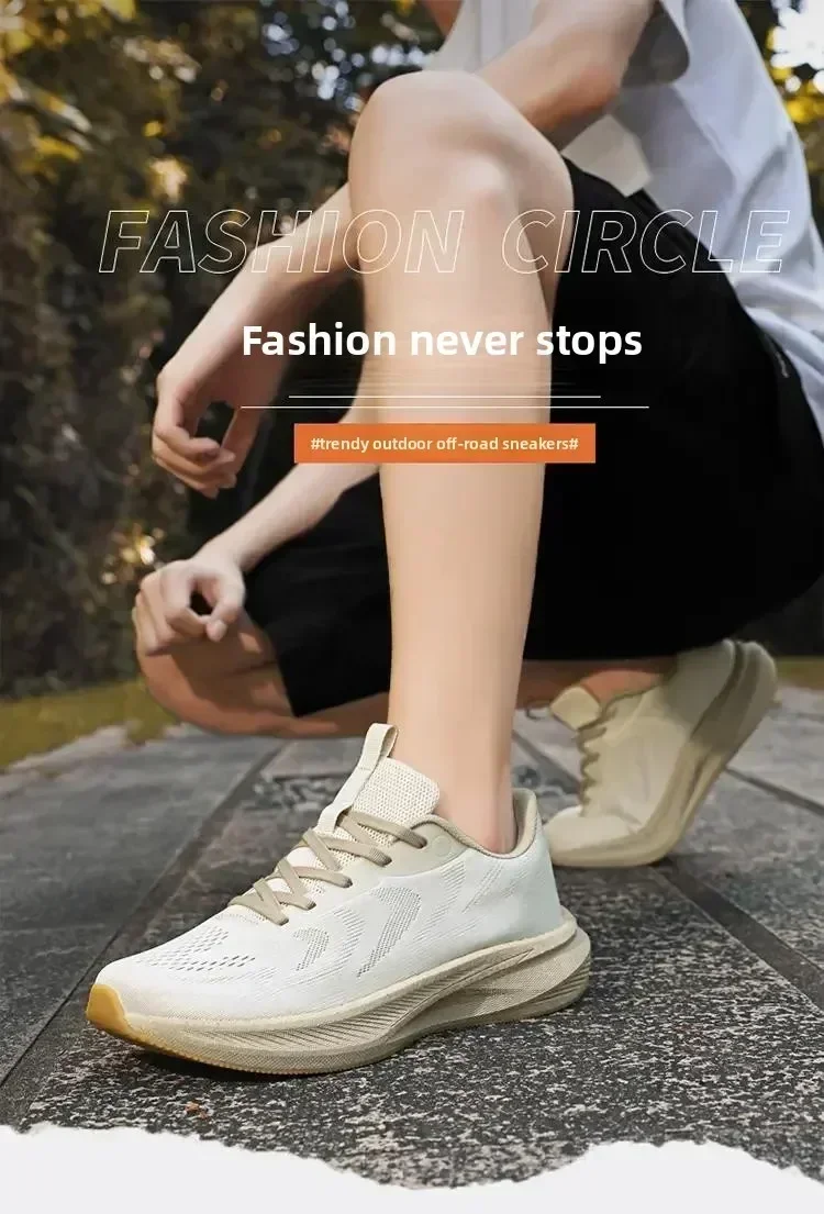 Herren-Laufschuhe mit breiter Passform, Komfort-Wanderschuhe für Damen, Unisex Atmungsaktives Mesh, Rutschfeste Dämpfung Trainingsschuhe – Detail 1